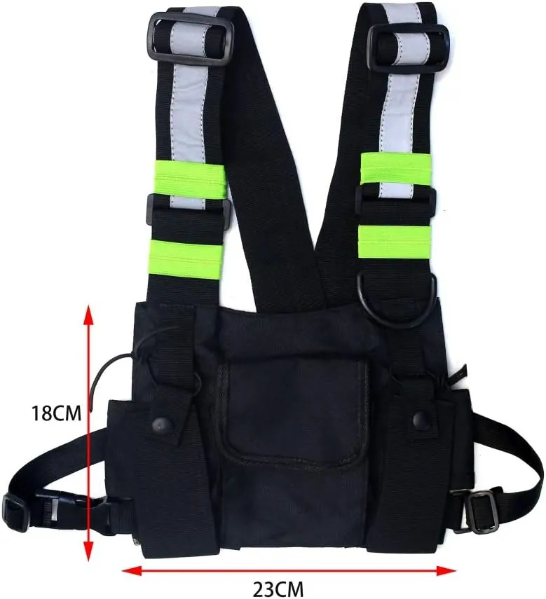 Tool Vest,Chest Rig Bag Men Women Multi-Pocket Vest Hip Hop Chest Pack Functional Utility Vest for Men