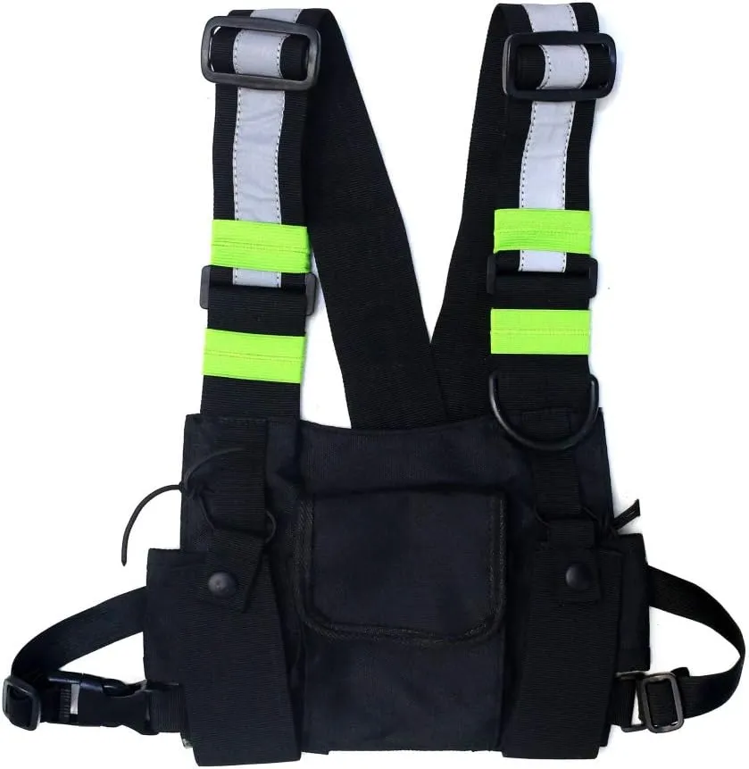 Tool Vest,Chest Rig Bag Men Women Multi-Pocket Vest Hip Hop Chest Pack Functional Utility Vest for Men