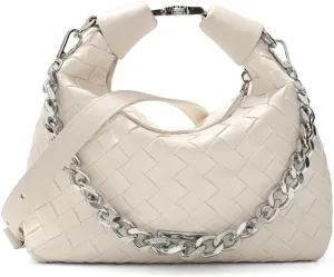 Top-Handle Handbags, Mini Bag for Women, Small Handbag, Small Purse with Woven Patterns, with 2 Removable Straps