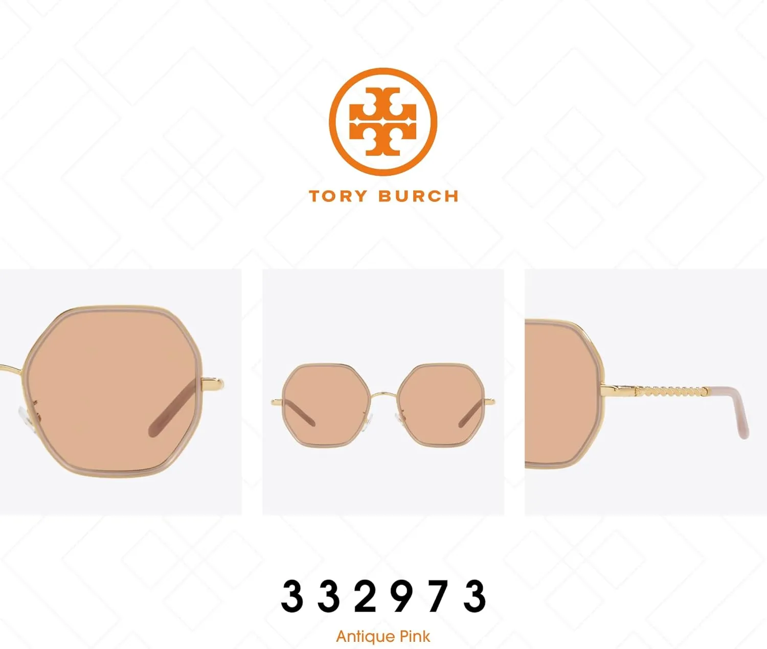 Tory Burch TY6092 Hexagonal Sunglasses for Women   BUNDLE With Designer iWear Eyewear Kit