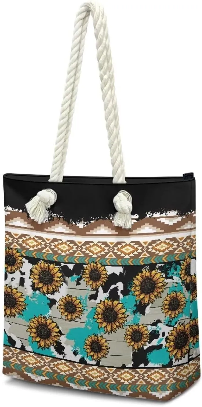 Tote Bags Casual Shoulder Bags Handbags Large Capacity Hobo Bag Travel Purse Beach Bag with Rope Handle for Women