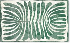 TOWN & COUNTRY LUXE Livie Matisse Cutout Everwash Washable Multi-Use Decorative Rug, Kitchen, Low-Profile Door Mat, Bedroom and Dorm Room With Non-Slip Backing, Green, 24"x40"