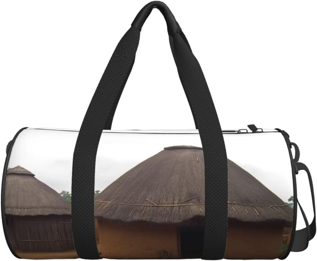 Traditional housing in ghana Travel Duffle Bag for Men Women Sport Gym Bag Foldable Weekender Bag Carry on Overnight Bag for Travel Swimming Basketball