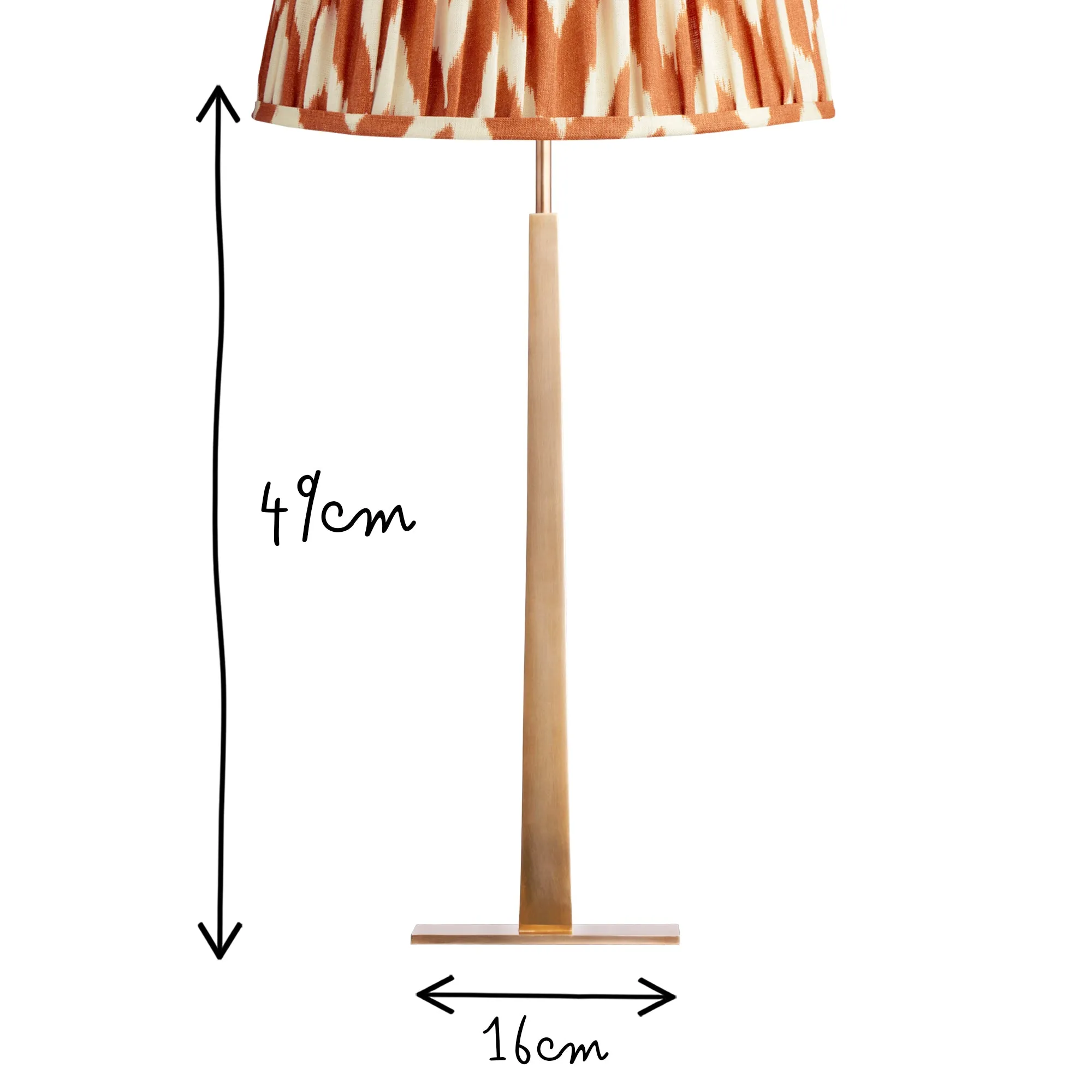 Trafalgar rechargeable table lamp in antique brass