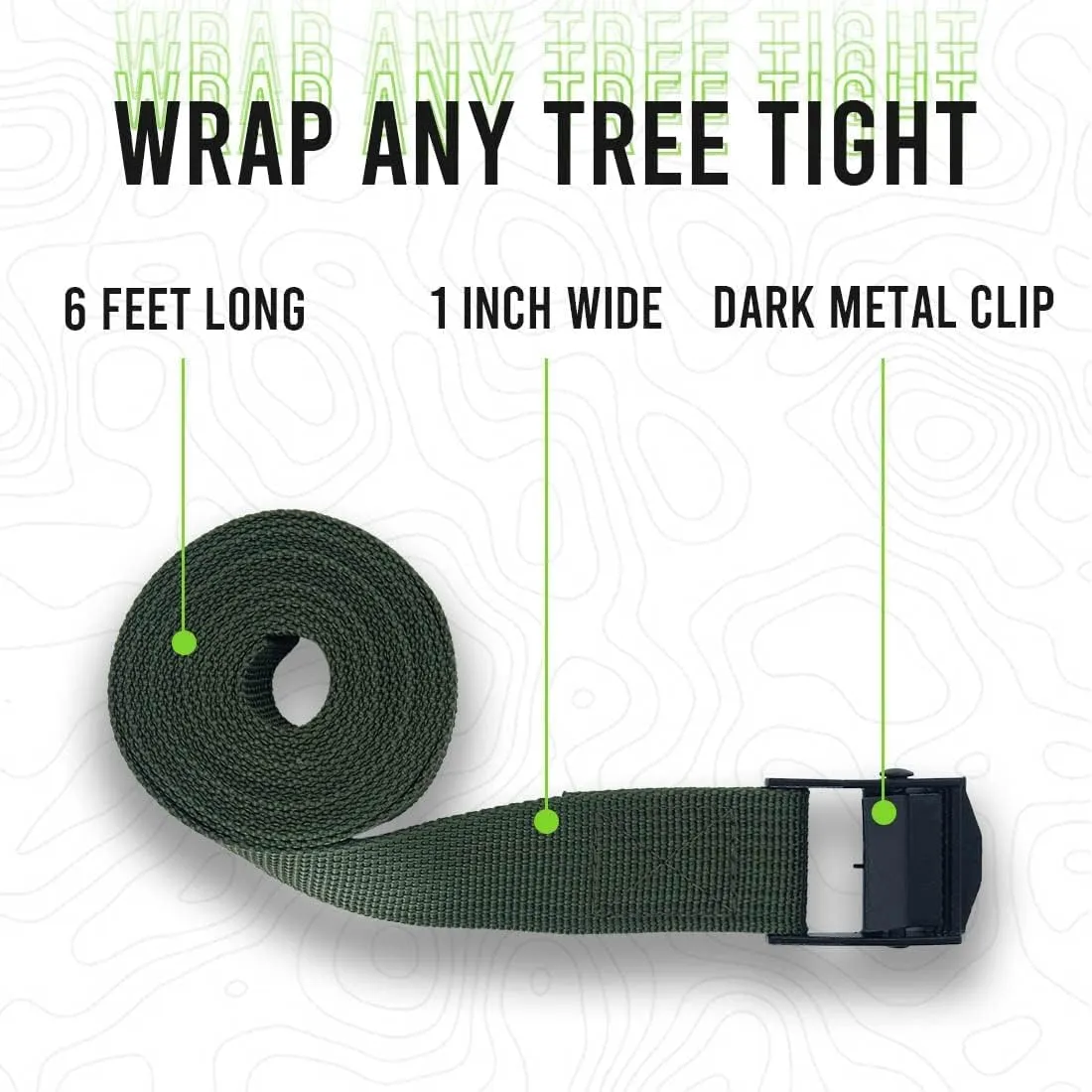 Trail Camera Straps, Game Cam Mounting Strap with Long-Lasting Alloy Buckle, Nylon Fiber Strap for Wildlife Trial Camera Accessory, Deer Camera Tree Belts, 25mm Width* 6 ft. Long (8 Packs)