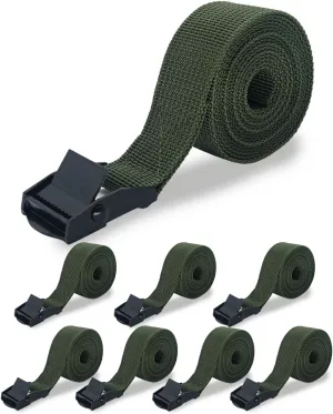 Trail Camera Straps, Game Cam Mounting Strap with Long-Lasting Alloy Buckle, Nylon Fiber Strap for Wildlife Trial Camera Accessory, Deer Camera Tree Belts, 25mm Width* 6 ft. Long (8 Packs)