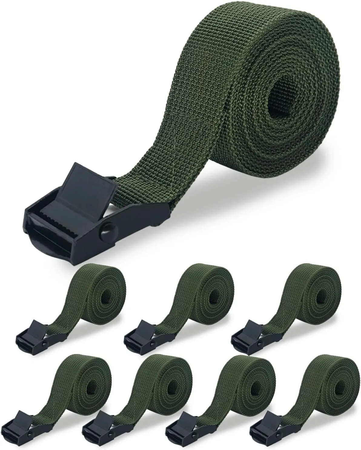 Trail Camera Straps, Game Cam Mounting Strap with Long-Lasting Alloy Buckle, Nylon Fiber Strap for Wildlife Trial Camera Accessory, Deer Camera Tree Belts, 25mm Width* 6 ft. Long (8 Packs)