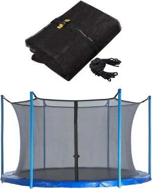 Trampoline Safety Net Replacement, with Zippers and Buckles, UV Resistant Tear Resistant Trampoline Enclosure Surround Netting, Round Trampoline Accessories, Net Only