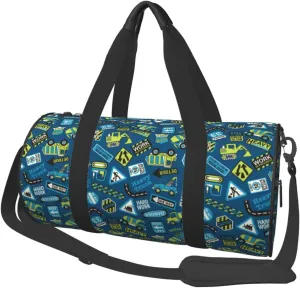Travel Duffle Bag, Heavy Equipment Machinery Sports Gym Bag for Women Men, Carry On Bag Weekender Overnight Duffel Bag, Personal Item Travel Bag