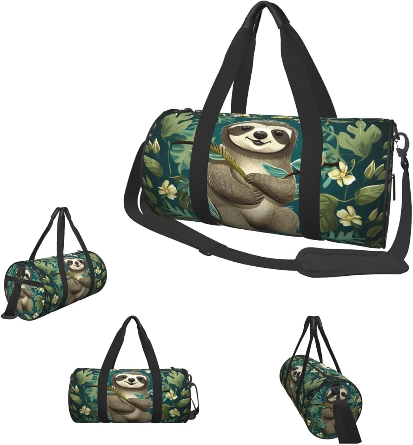 Travel Duffle Bag Weekender Bags for Men Women with Shoe Compartment Large Capacity Weekender Overnight Bag Adorable Sloth Carry On Tote Bags Sport Gym Bag for Travel Yoga
