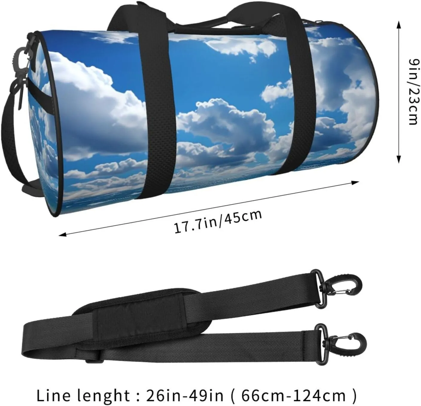 Travel Duffle Bag Weekender Bags for Men Women with Shoe Compartment Large Capacity Weekender Overnight Bag Blue Carry On Tote Bags Sport Gym Bag for Travel Yoga
