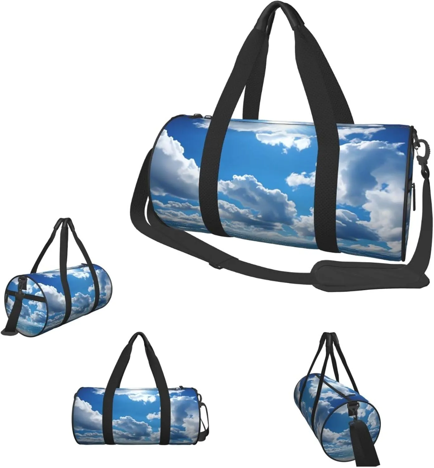 Travel Duffle Bag Weekender Bags for Men Women with Shoe Compartment Large Capacity Weekender Overnight Bag Blue Carry On Tote Bags Sport Gym Bag for Travel Yoga