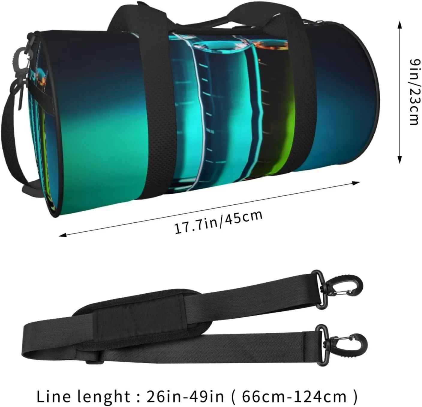 Travel Duffle Bag Weekender Bags For Men Women With Shoe Compartment Large Capacity Weekender Overnight Bag Chemistry Test Tube Carry On Tote Bags Sport Gym Bag For Travel Yoga