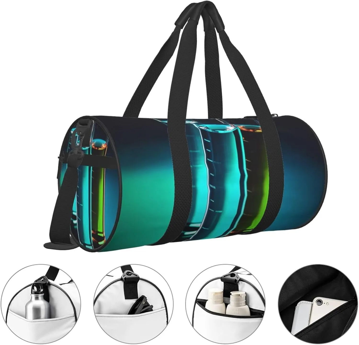 Travel Duffle Bag Weekender Bags For Men Women With Shoe Compartment Large Capacity Weekender Overnight Bag Chemistry Test Tube Carry On Tote Bags Sport Gym Bag For Travel Yoga