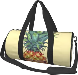 Travel Duffle Bag Weekender Bags for Men Women with Shoe Compartment Large Capacity Weekender Overnight Bag Funny Pineapple Carry On Tote Bags Sport Gym Bag for Travel Yoga