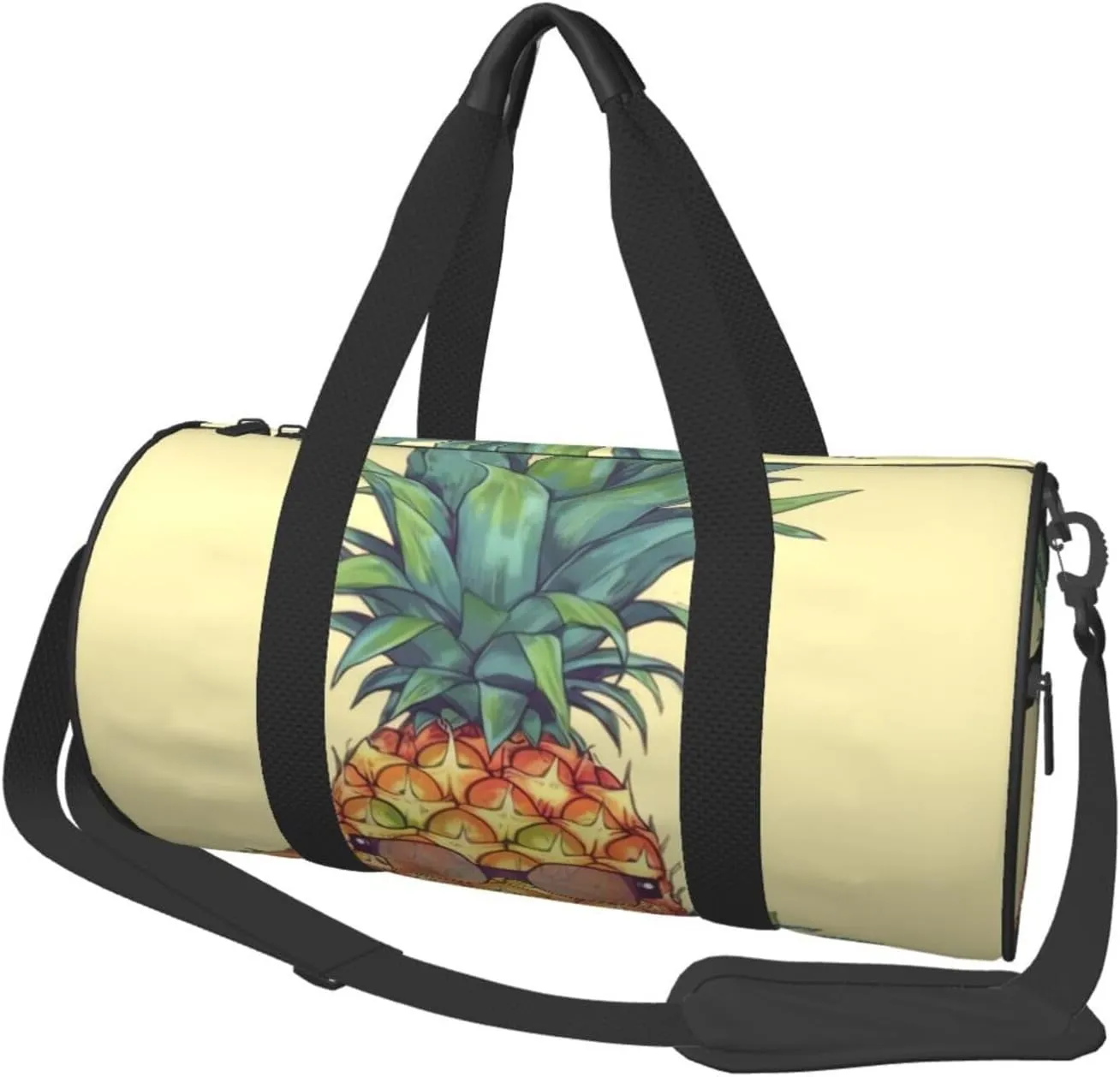 Travel Duffle Bag Weekender Bags for Men Women with Shoe Compartment Large Capacity Weekender Overnight Bag Funny Pineapple Carry On Tote Bags Sport Gym Bag for Travel Yoga