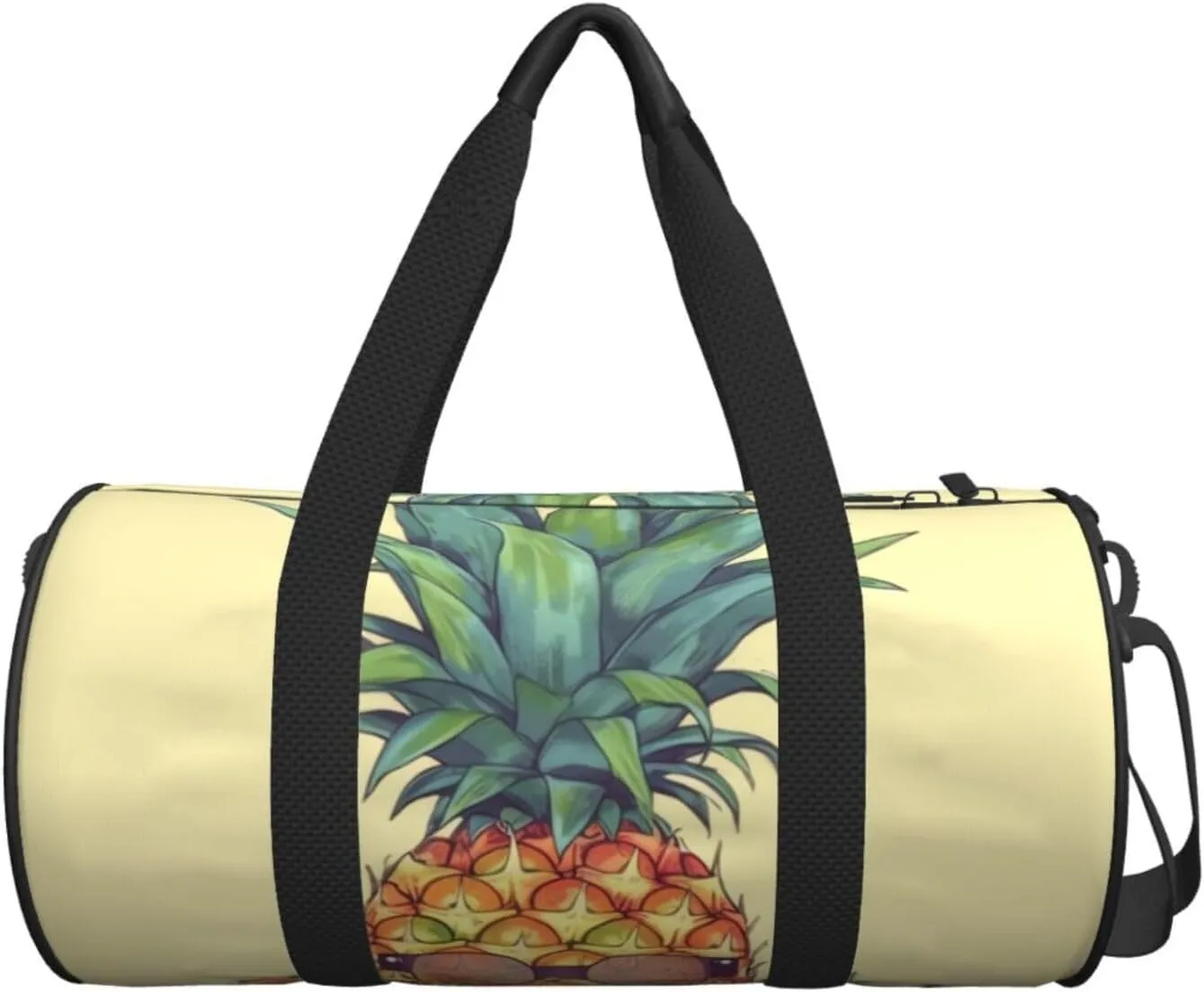 Travel Duffle Bag Weekender Bags for Men Women with Shoe Compartment Large Capacity Weekender Overnight Bag Funny Pineapple Carry On Tote Bags Sport Gym Bag for Travel Yoga