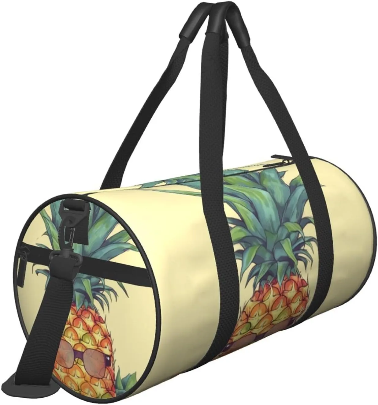 Travel Duffle Bag Weekender Bags for Men Women with Shoe Compartment Large Capacity Weekender Overnight Bag Funny Pineapple Carry On Tote Bags Sport Gym Bag for Travel Yoga