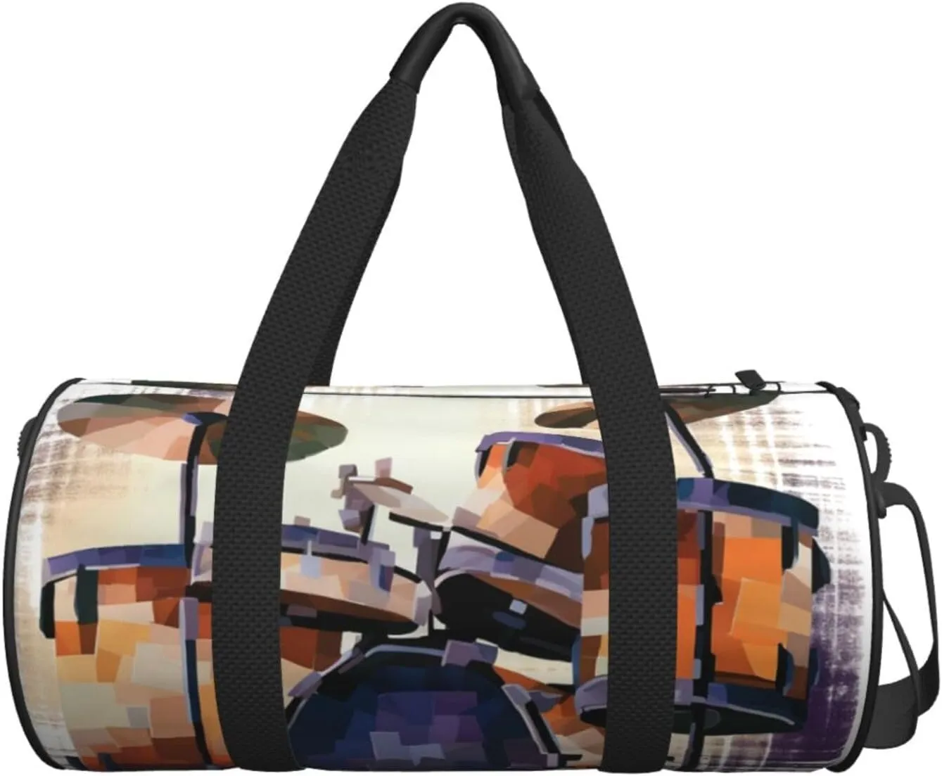 Travel Duffle Bag Weekender Bags for Men Women with Shoe Compartment Large Capacity Weekender Overnight Bag Jazz Drum Carry On Tote Bags Sport Gym Bag for Travel Yoga