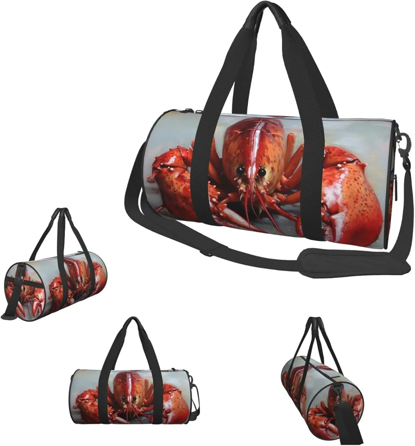 Travel Duffle Bag Weekender Bags for Men Women with Shoe Compartment Large Capacity Weekender Overnight Bag Lobster Carry On Tote Bags Sport Gym Bag for Travel Yoga