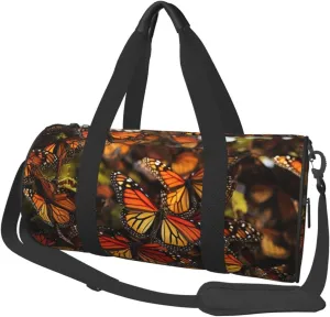 Travel Duffle Bag Weekender Bags For Men Women With Shoe Compartment Large Capacity Weekender Overnight Bag Monarch Butterflies Carry On Tote Bags Sport Gym Bag For Travel Yoga