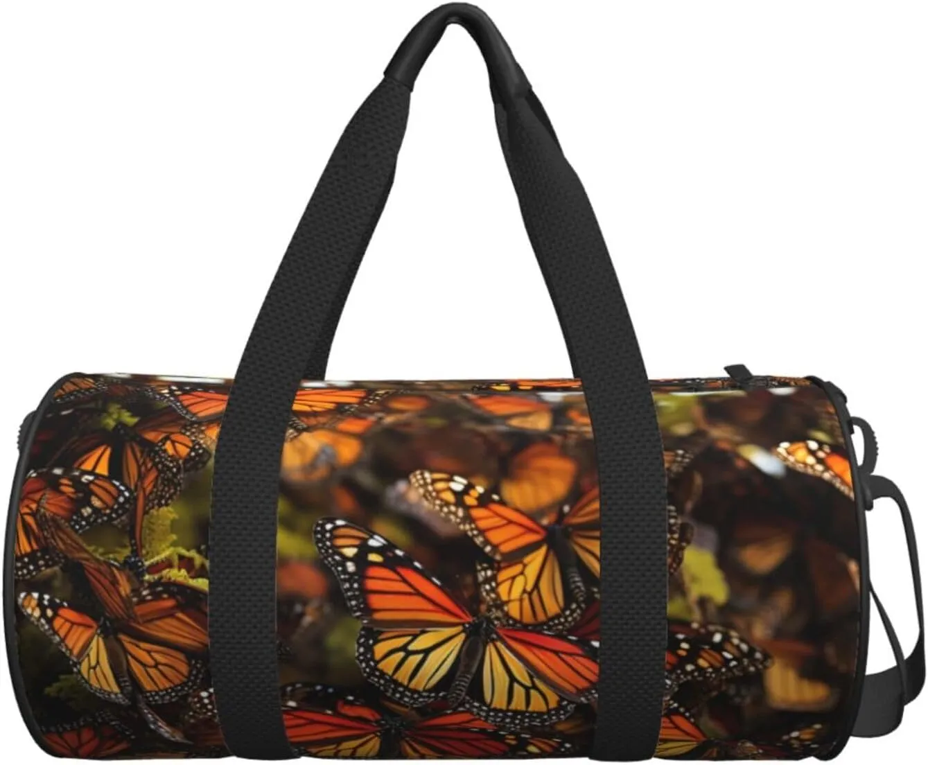 Travel Duffle Bag Weekender Bags For Men Women With Shoe Compartment Large Capacity Weekender Overnight Bag Monarch Butterflies Carry On Tote Bags Sport Gym Bag For Travel Yoga