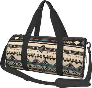 Travel Duffle Bag Weekender Bags For Men Women With Shoe Compartment Large Capacity Weekender Overnight Bag Native American Patterns Carry On Tote Bags Sport Gym Bag For Travel Yoga