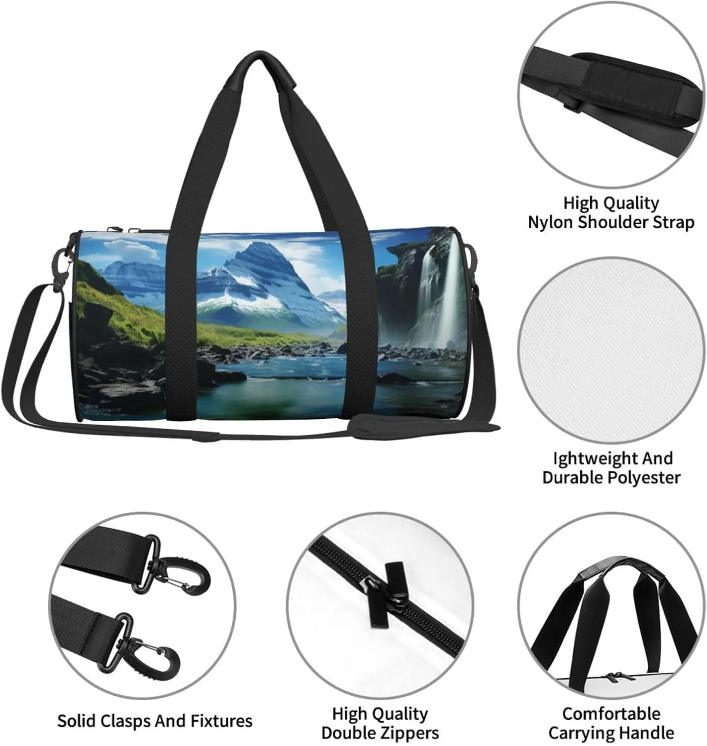 Travel Duffle Bag Weekender Bags For Men Women With Shoe Compartment Large Capacity Weekender Overnight Bag Natural Wonders Carry On Tote Bags Sport Gym Bag For Travel Yoga