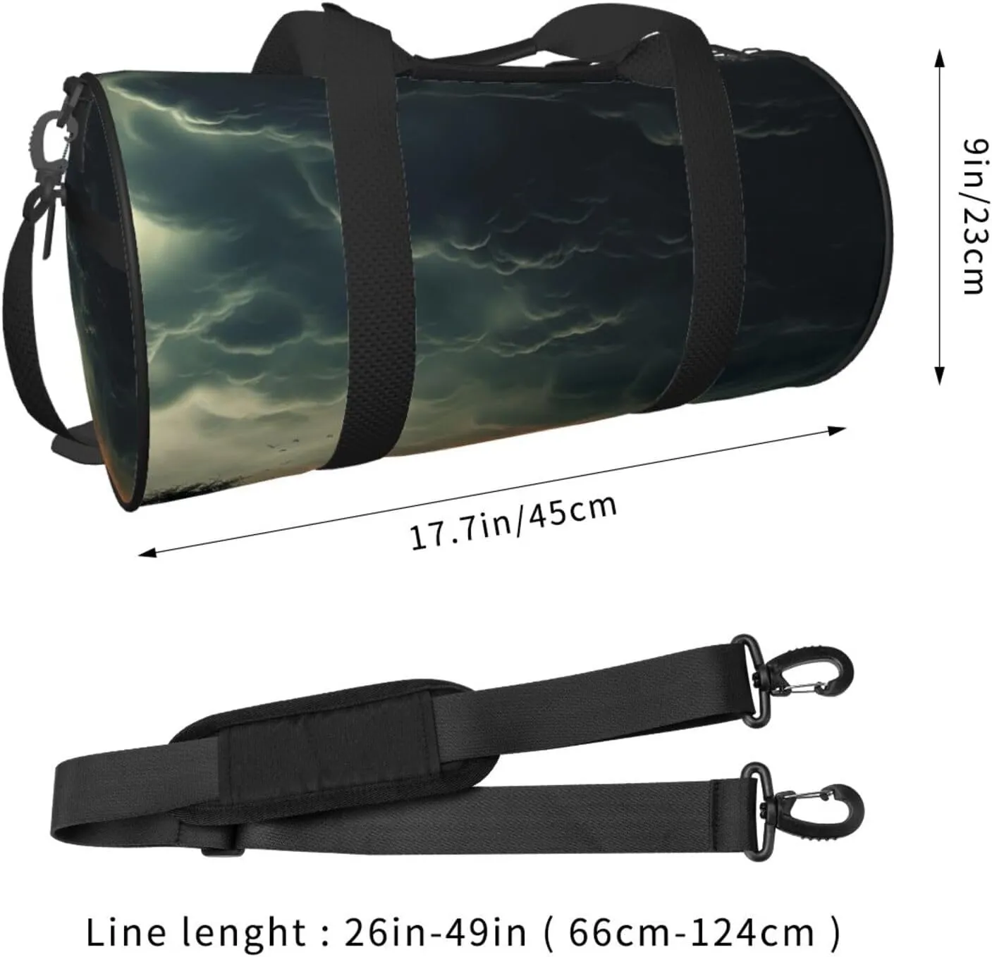 Travel Duffle Bag Weekender Bags For Men Women With Shoe Compartment Large Capacity Weekender Overnight Bag Overcast Carry On Tote Bags Sport Gym Bag For Travel Yoga