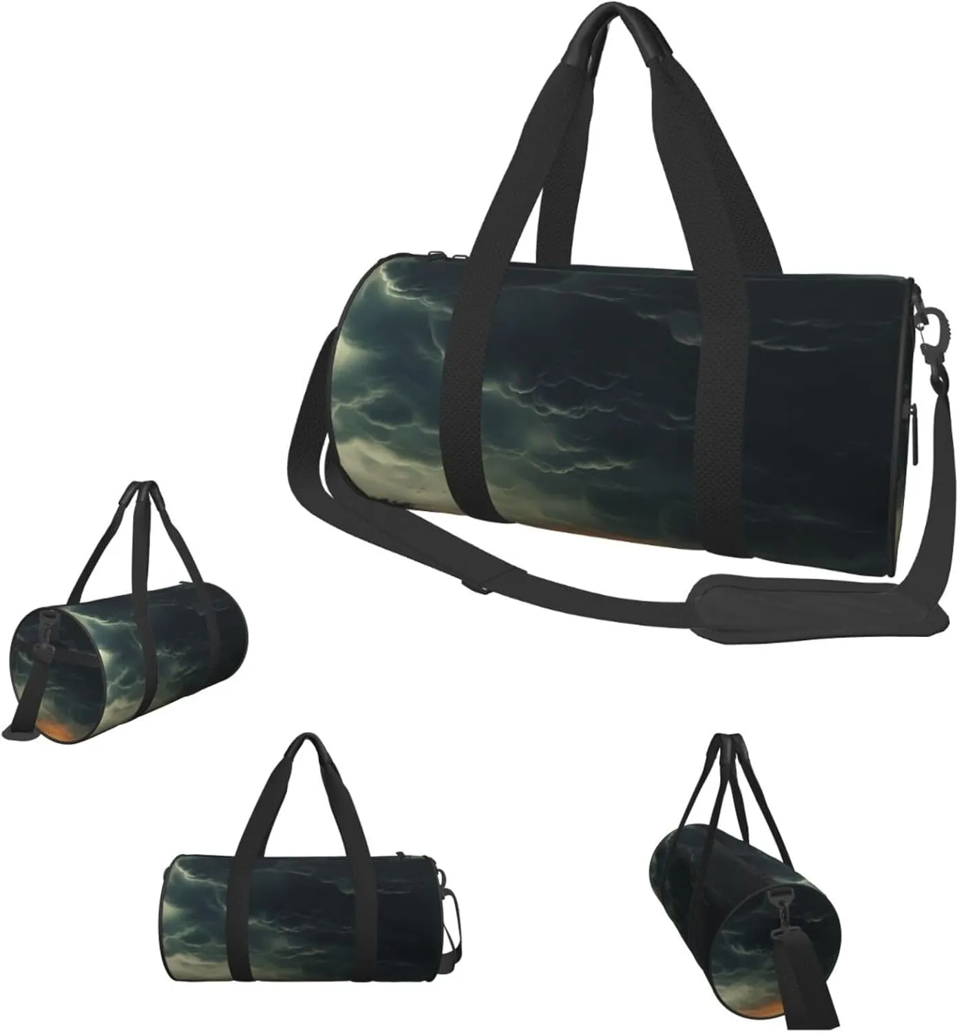 Travel Duffle Bag Weekender Bags For Men Women With Shoe Compartment Large Capacity Weekender Overnight Bag Overcast Carry On Tote Bags Sport Gym Bag For Travel Yoga
