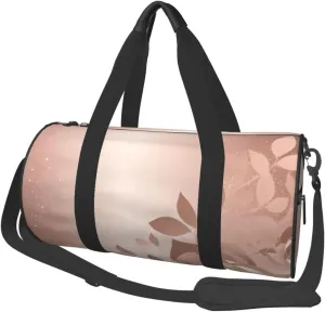 Travel Duffle Bag Weekender Bags For Men Women With Shoe Compartment Large Capacity Weekender Overnight Bag Rose Gold Wallpaper Carry On Tote Bags Sport Gym Bag For Travel Yoga
