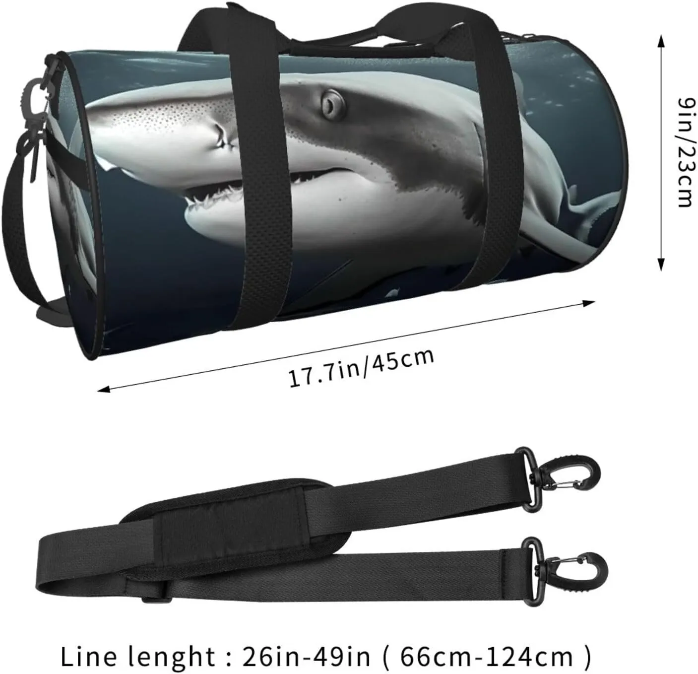 Travel Duffle Bag Weekender Bags For Men Women With Shoe Compartment Large Capacity Weekender Overnight Bag Shark Carry On Tote Bags Sport Gym Bag For Travel Yoga