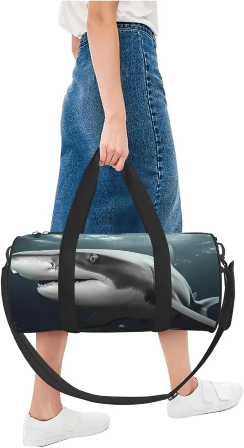 Travel Duffle Bag Weekender Bags For Men Women With Shoe Compartment Large Capacity Weekender Overnight Bag Shark Carry On Tote Bags Sport Gym Bag For Travel Yoga