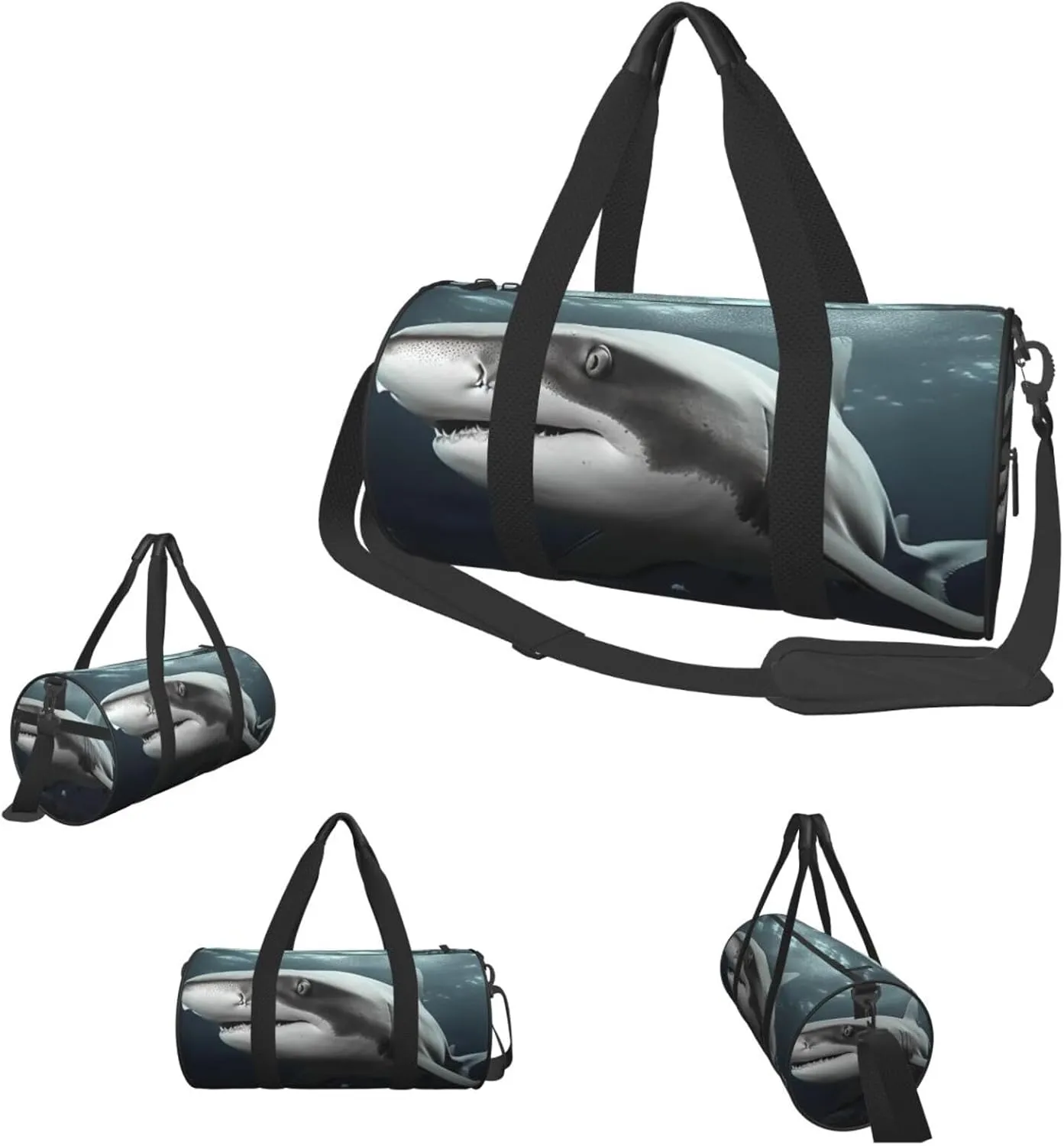 Travel Duffle Bag Weekender Bags For Men Women With Shoe Compartment Large Capacity Weekender Overnight Bag Shark Carry On Tote Bags Sport Gym Bag For Travel Yoga