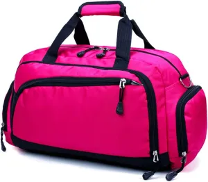 Travel Duffle Gym Sports Overnight Luggage Vacation Weekend Casual Leisure Handbag Sports Overnight Gym Luggage Weekend Tote Bag (Color : Red)(Fuchsia)