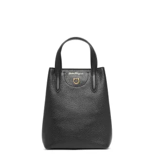 Travel mini black tote bag