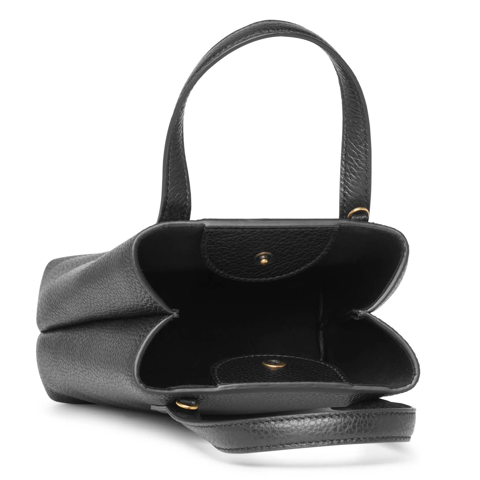 Travel mini black tote bag