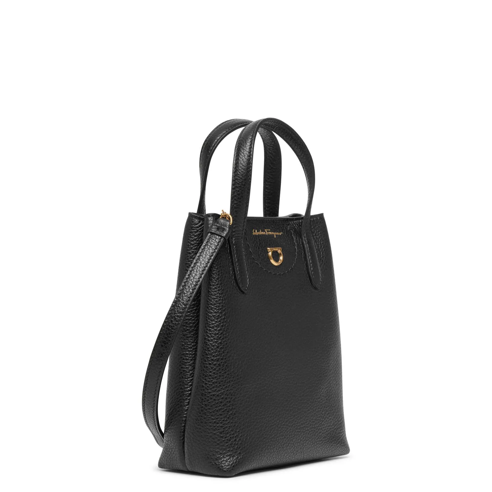 Travel mini black tote bag