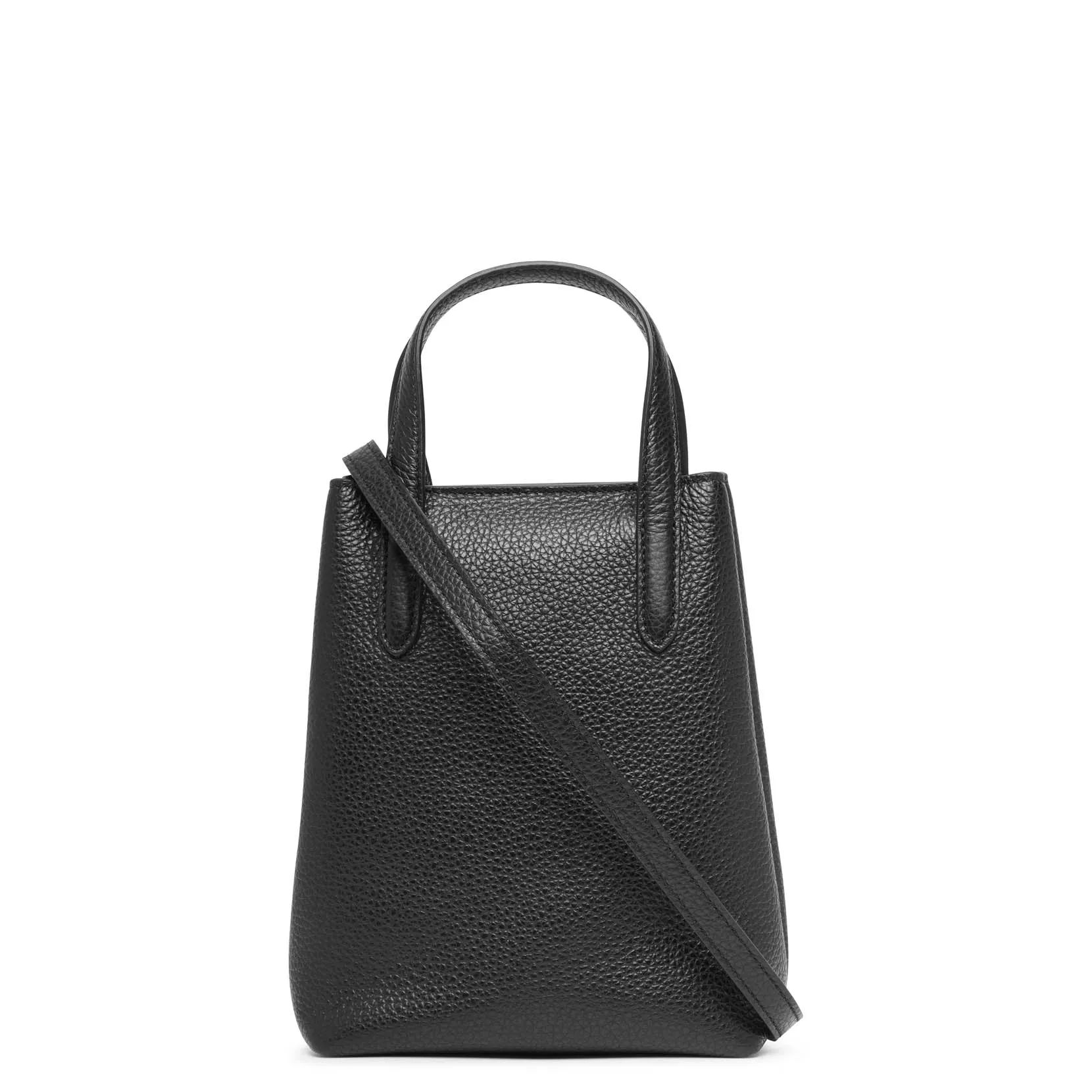 Travel mini black tote bag