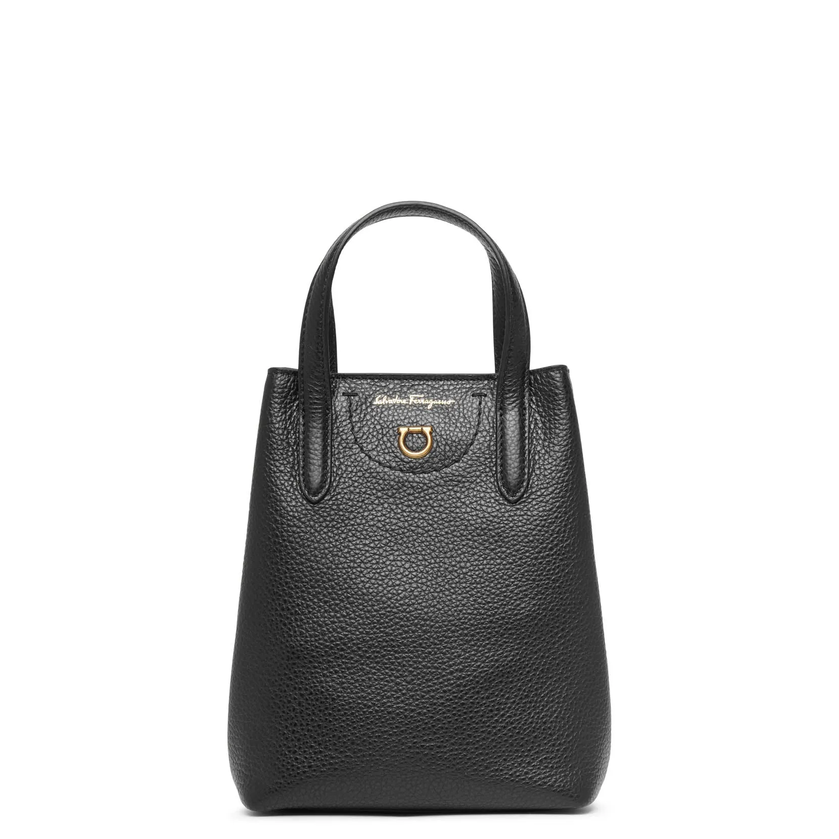 Travel mini black tote bag