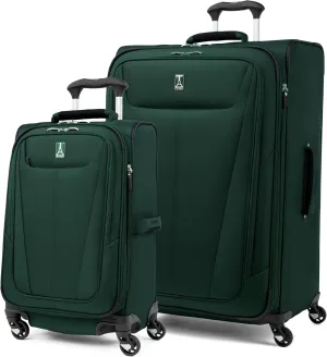 Travelpro Maxlite 5 Softside Expandable Luggage with 4 Spinner Wheels, Lightweight Suitcase, Men and Women, Forest Green, 2-Piece Set (21/29)