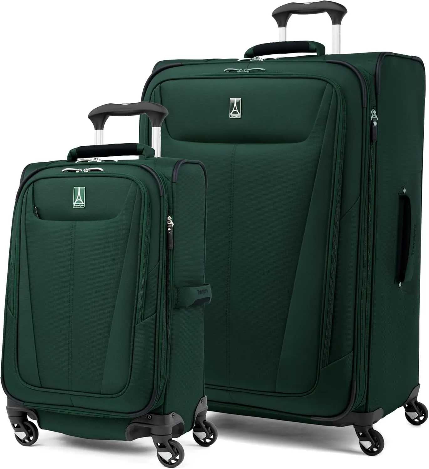Travelpro Maxlite 5 Softside Expandable Luggage with 4 Spinner Wheels, Lightweight Suitcase, Men and Women, Forest Green, 2-Piece Set (21/29)