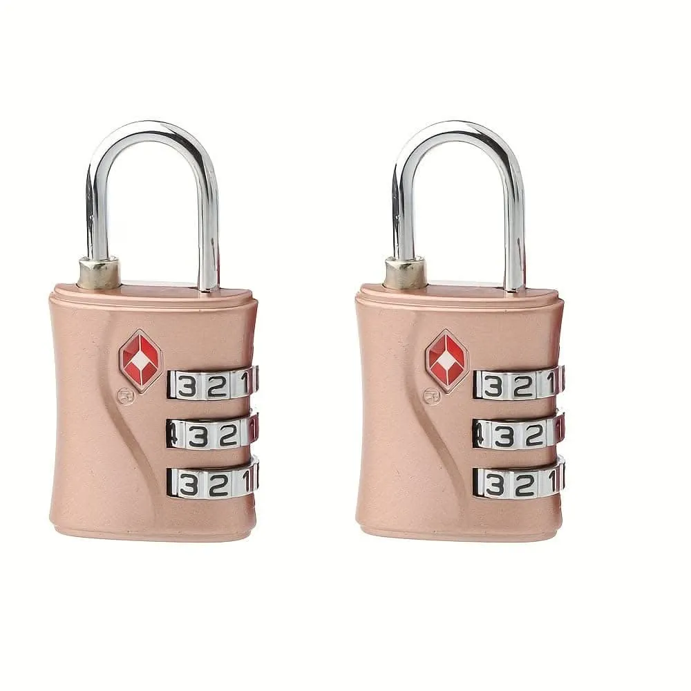 TSA Luggage Locks – 3-Digit Combination Steel Padlocks for Suitcases