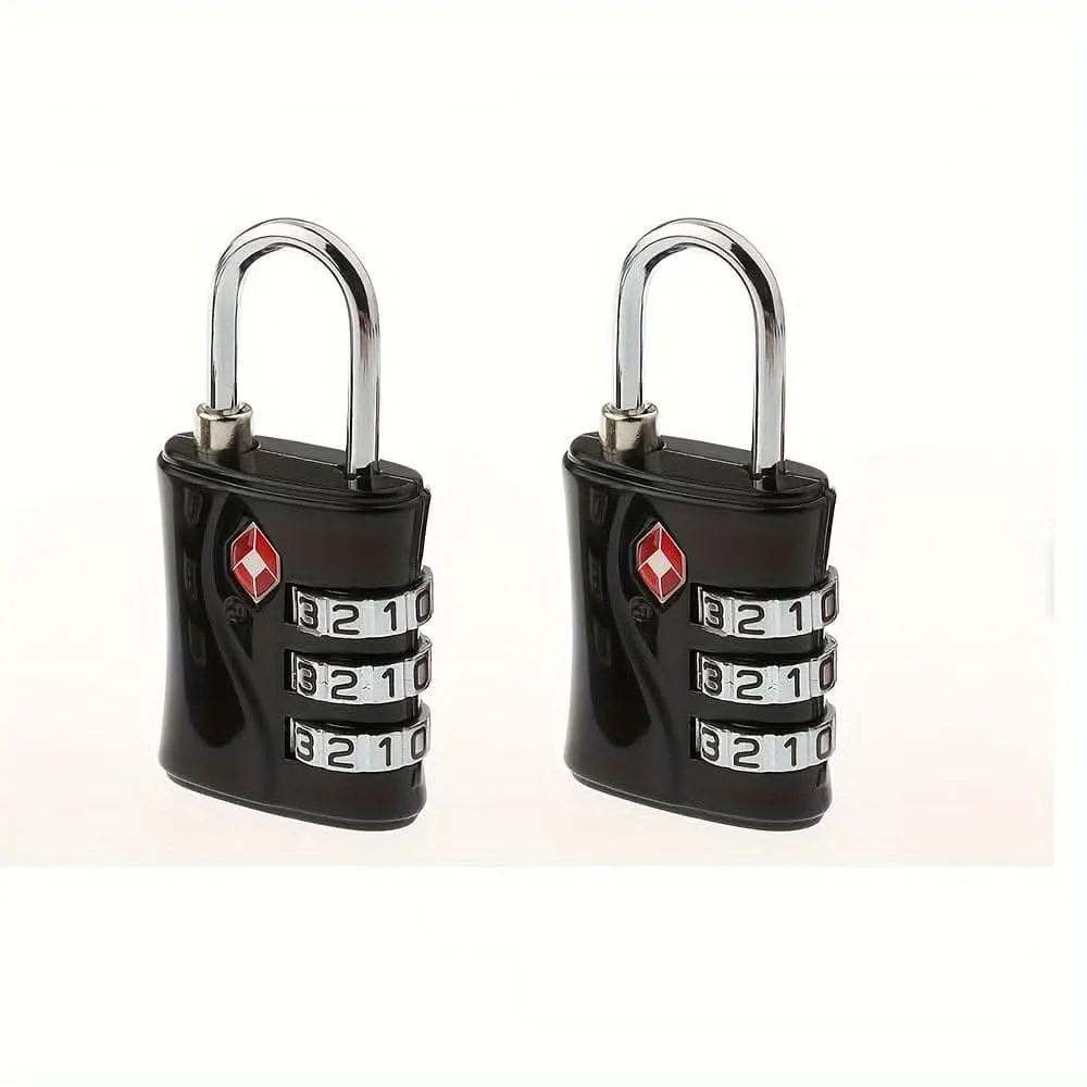 TSA Luggage Locks – 3-Digit Combination Steel Padlocks for Suitcases