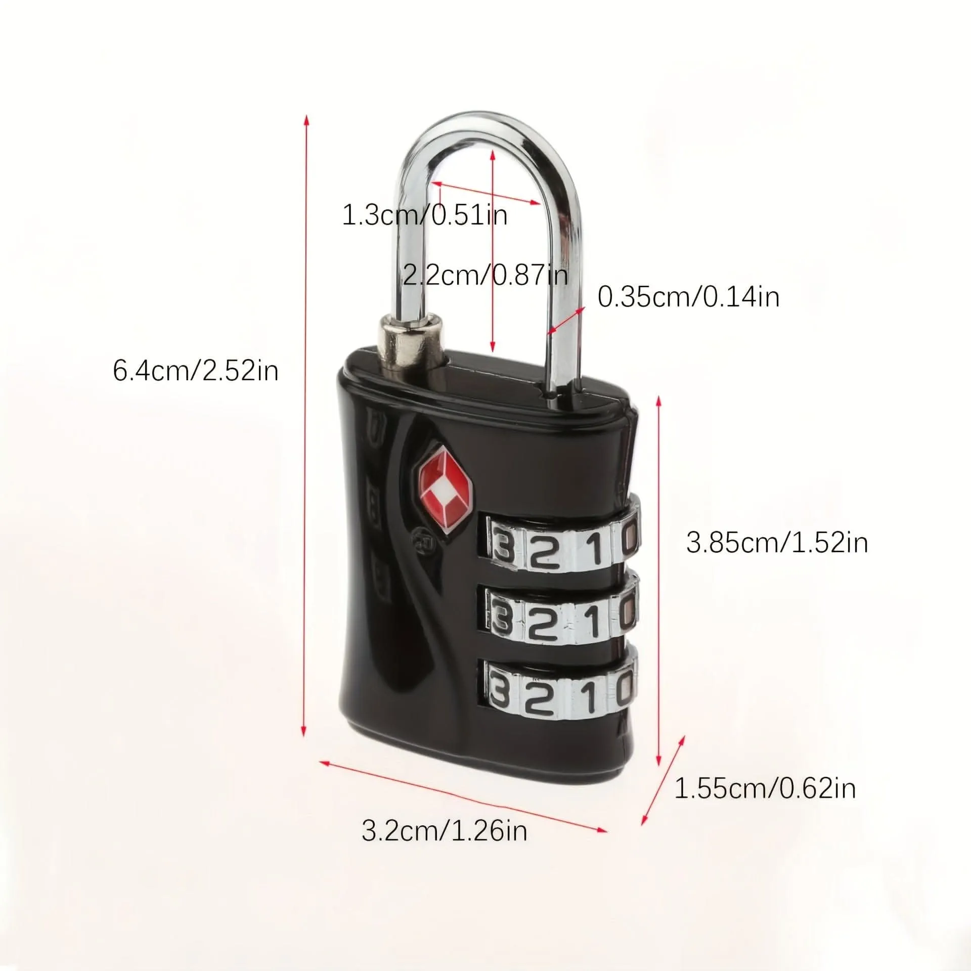 TSA Luggage Locks – 3-Digit Combination Steel Padlocks for Suitcases