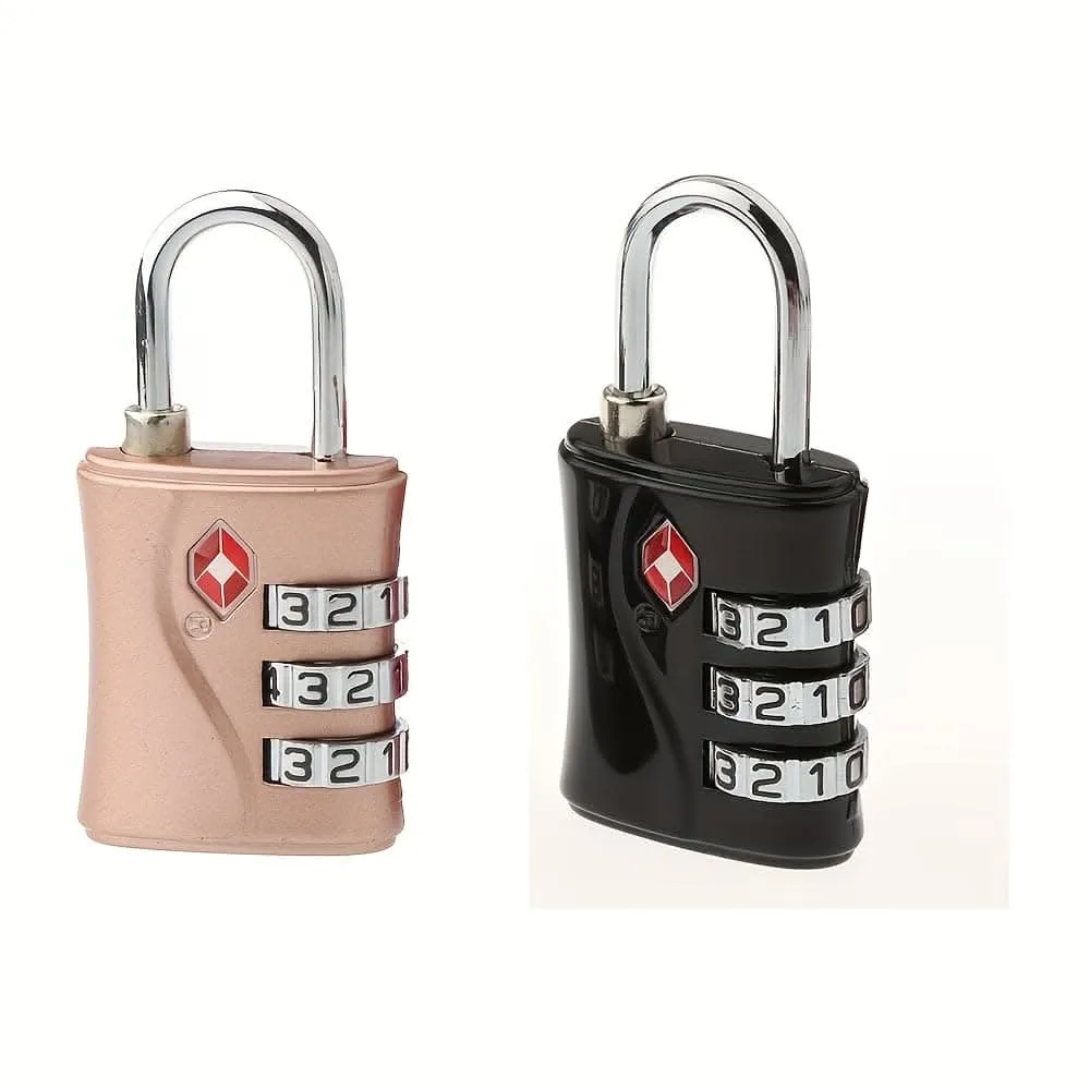 TSA Luggage Locks – 3-Digit Combination Steel Padlocks for Suitcases