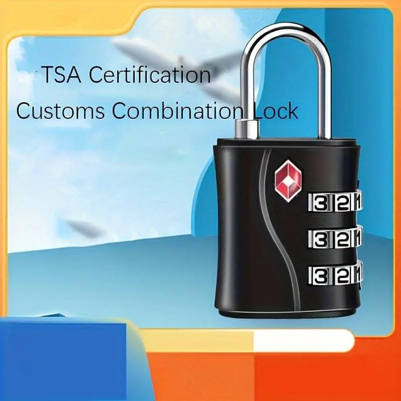 TSA Luggage Locks – 3-Digit Combination Steel Padlocks for Suitcases