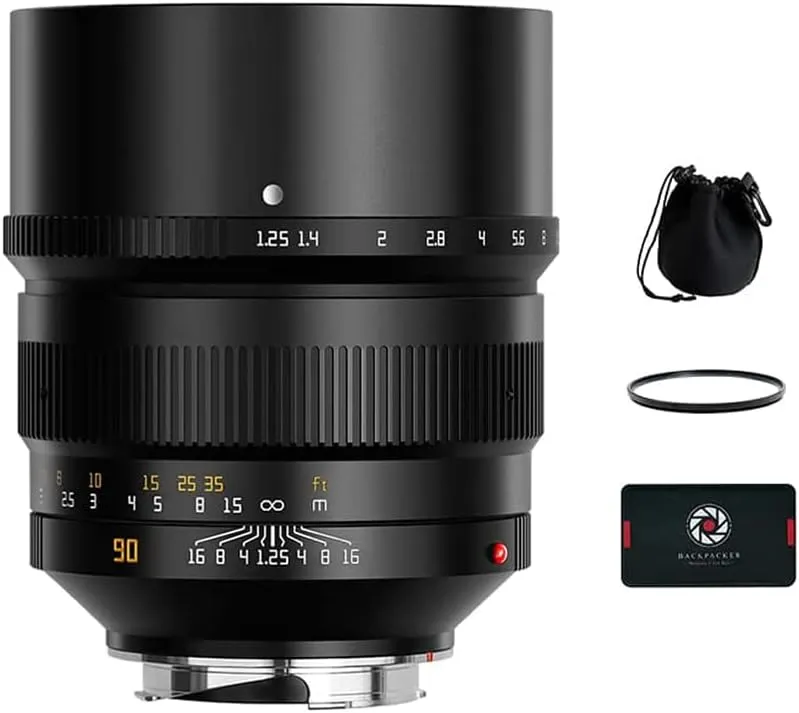 TTArtisan 90mm F1.25 Full Frame Large Aperture Manual Focus Portrait Lens for Hasselblad X1D XCD Camera