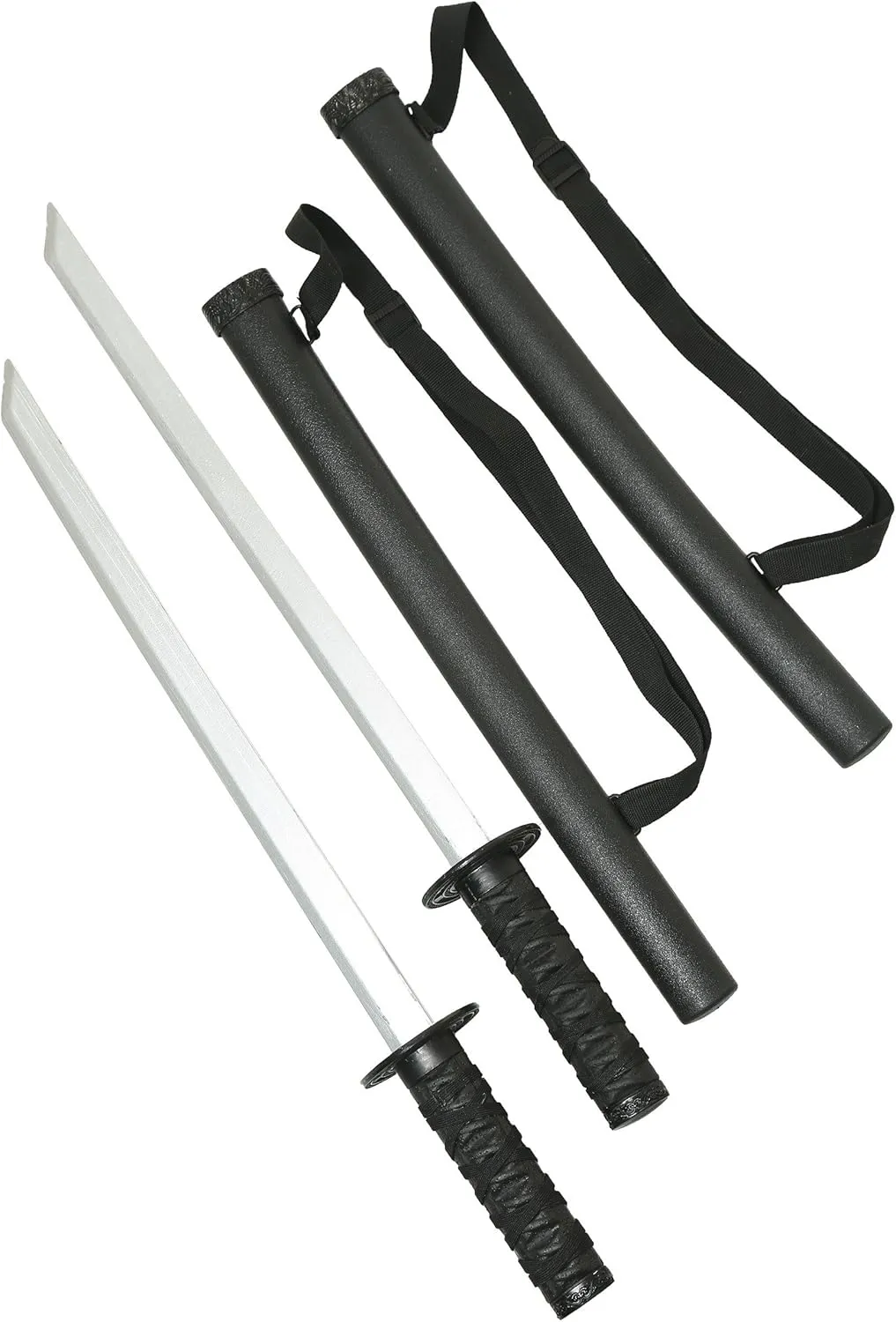 Two Sword Ninja Set - Toy Swords with Scabbards and Adjustable Straps, Complete Costume Accessory for Ages 14 