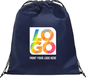 USMG Custom Drawstring Non-Woven Tote Bags - Ideal for Party Favors, Gifts, and Promotions with Vibrant Multi-Color Imprint